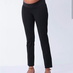 Slim Leg Black Maternity Pants – Under Bump
